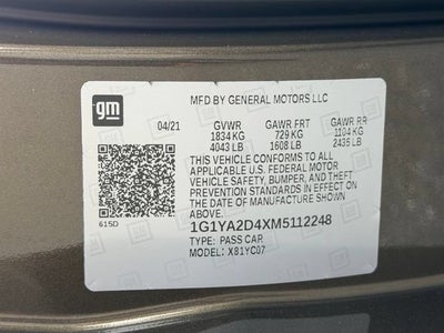 2021 Chevrolet Corvette Stingray 1LT