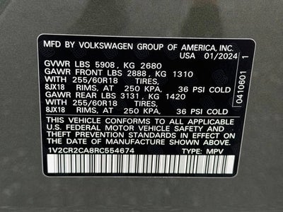 2024 Volkswagen Atlas 2.0T Peak Edition SE w/Technology