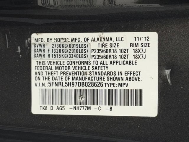 2013 Honda Odyssey Touring