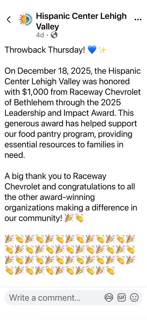 Raceway Chevy in BETHLEHEM PA